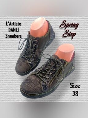 L'Artiste DANLI-Bloom Sneakers with Aertex Insoles Size EU 38 / US 7.5-8